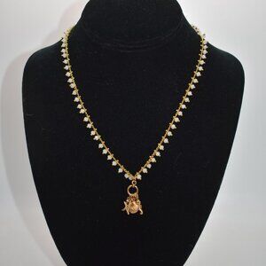 Clara Beau Triple Gold Plated Beach Necklace